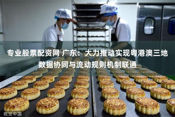 专业股票配资网 广东：大力推动实现粤港澳三地数据协同与流动规则机制联通