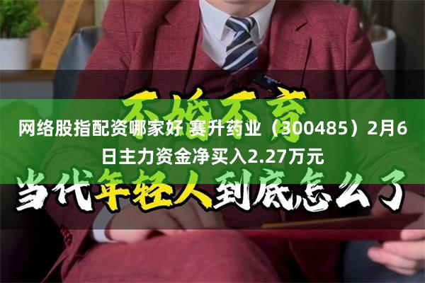 网络股指配资哪家好 赛升药业（300485）2月6日主力资金净买入2.27万元