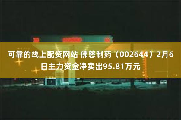 可靠的线上配资网站 佛慈制药（002644）2月6日主力资金净卖出95.81万元